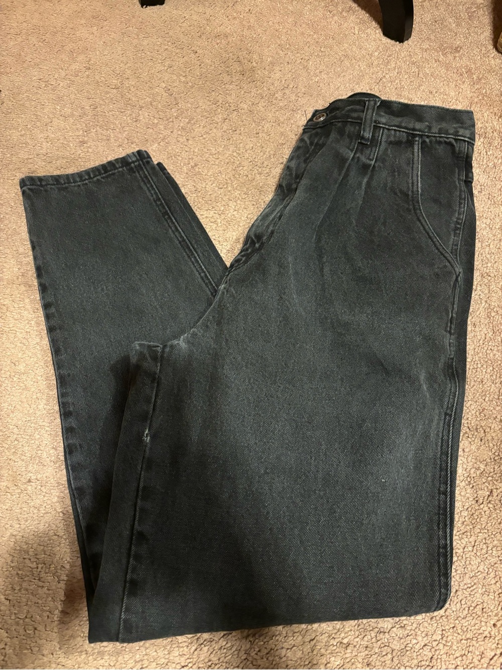 Vintage women’s Black Washed Jeans - Classic Straight Fit